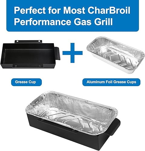Vista 120 de Uniflasy Bandeja de grasa 69804 con bandeja de captura 67047 para parrillas de gas Weber Spirit serie 300, Spirit E310 E320 E330 S310 S320 S330