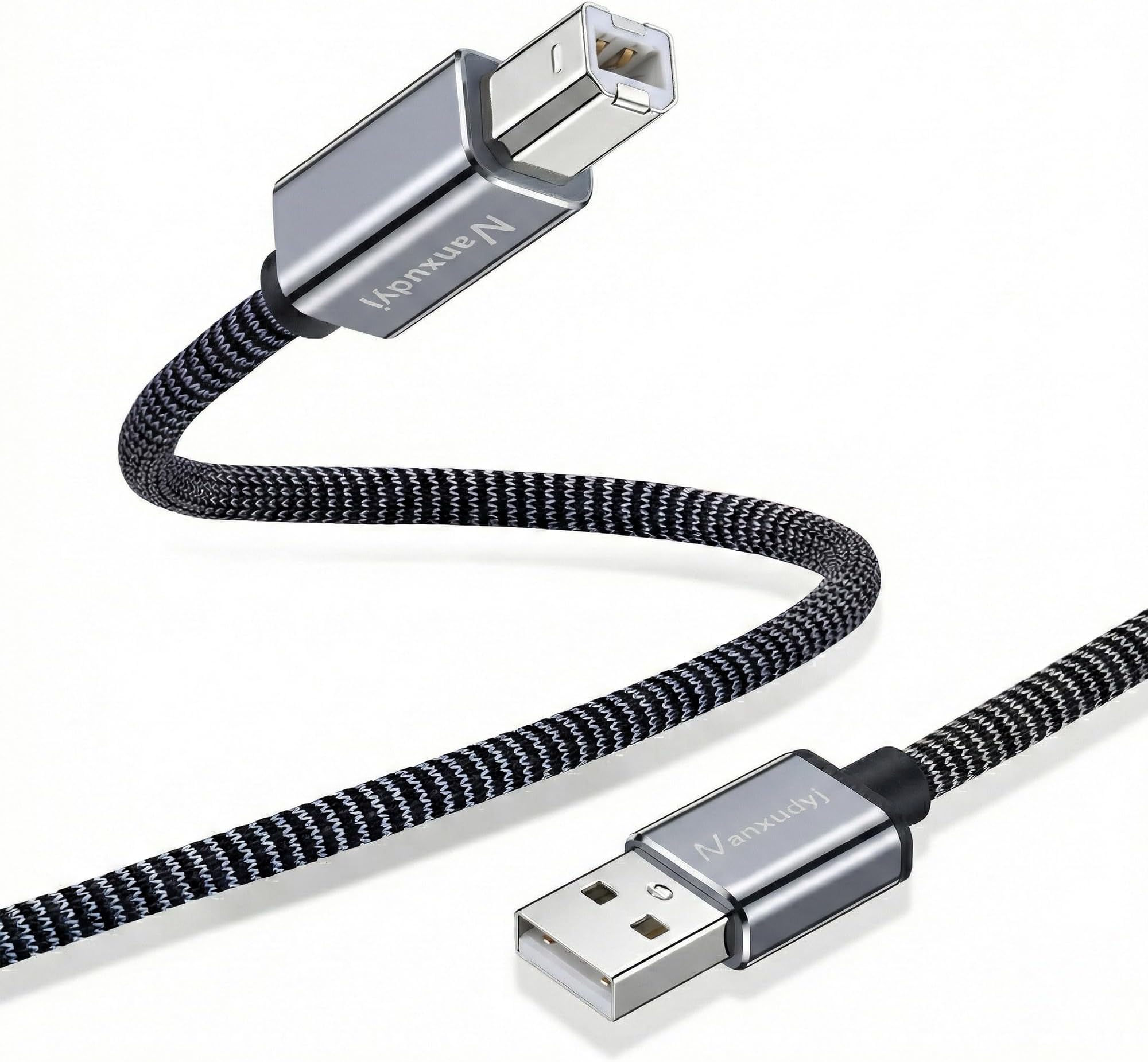 Printer Cable 3ft,USB 2.0 Type A Male to B Male Braid Cables Scanner Cord High Speed USB Printer Cable Compatible with HP,Canon, Dell,Lexmark, Xerox, Samsung and More