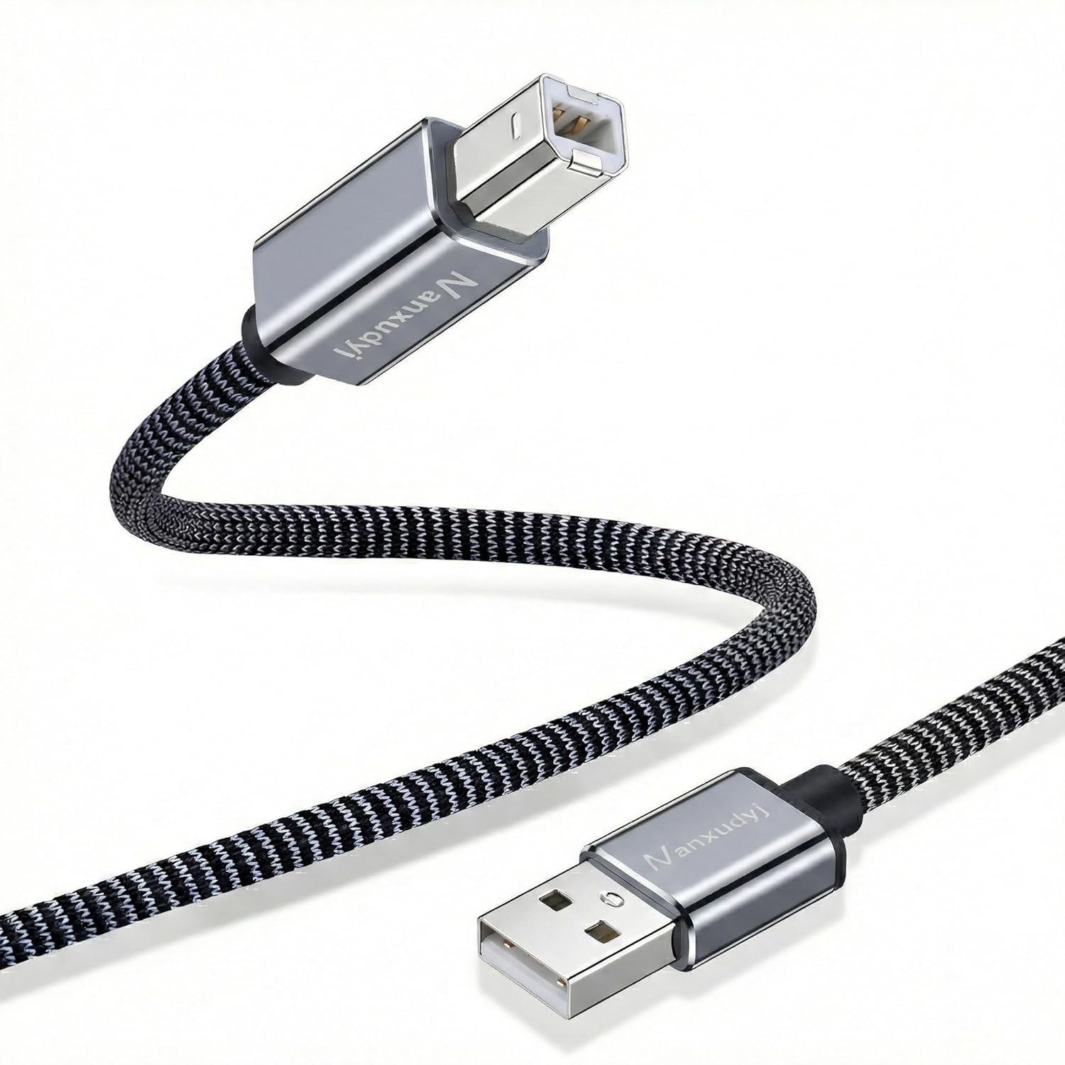 Printer Cable 50ft/15m,Active Type A Male to B Male Scanner High Speed Nylon Braid Cord Compatible with HP, Canon, Dell,Lexmark, Xerox, and More