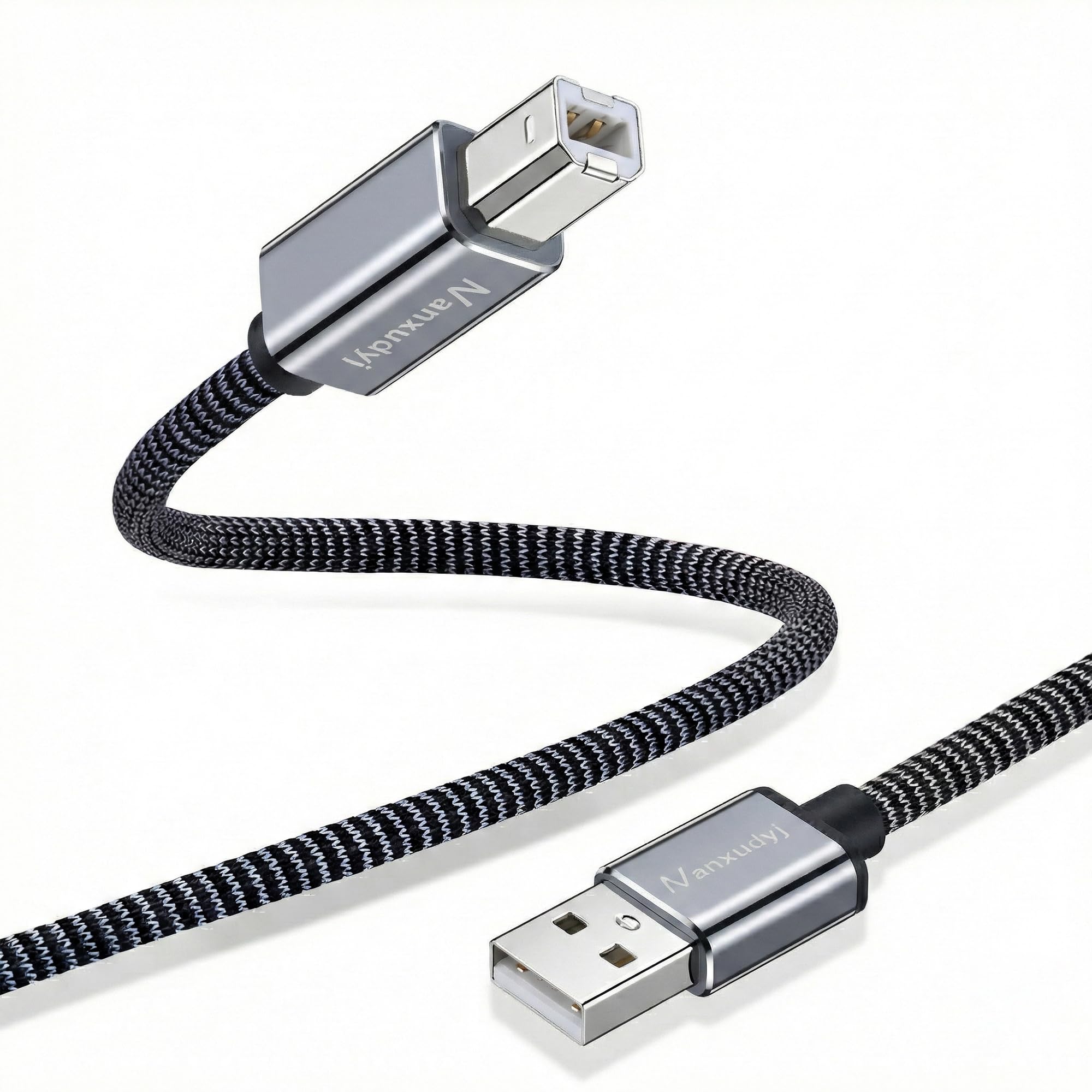 Printer Cable 3ft,USB 2.0 Type A Male to B Male Braid Cables Scanner Cord High Speed USB Printer Cable Compatible with HP,Canon, Dell, Epson, Lexmark, Xerox, Samsung and More
