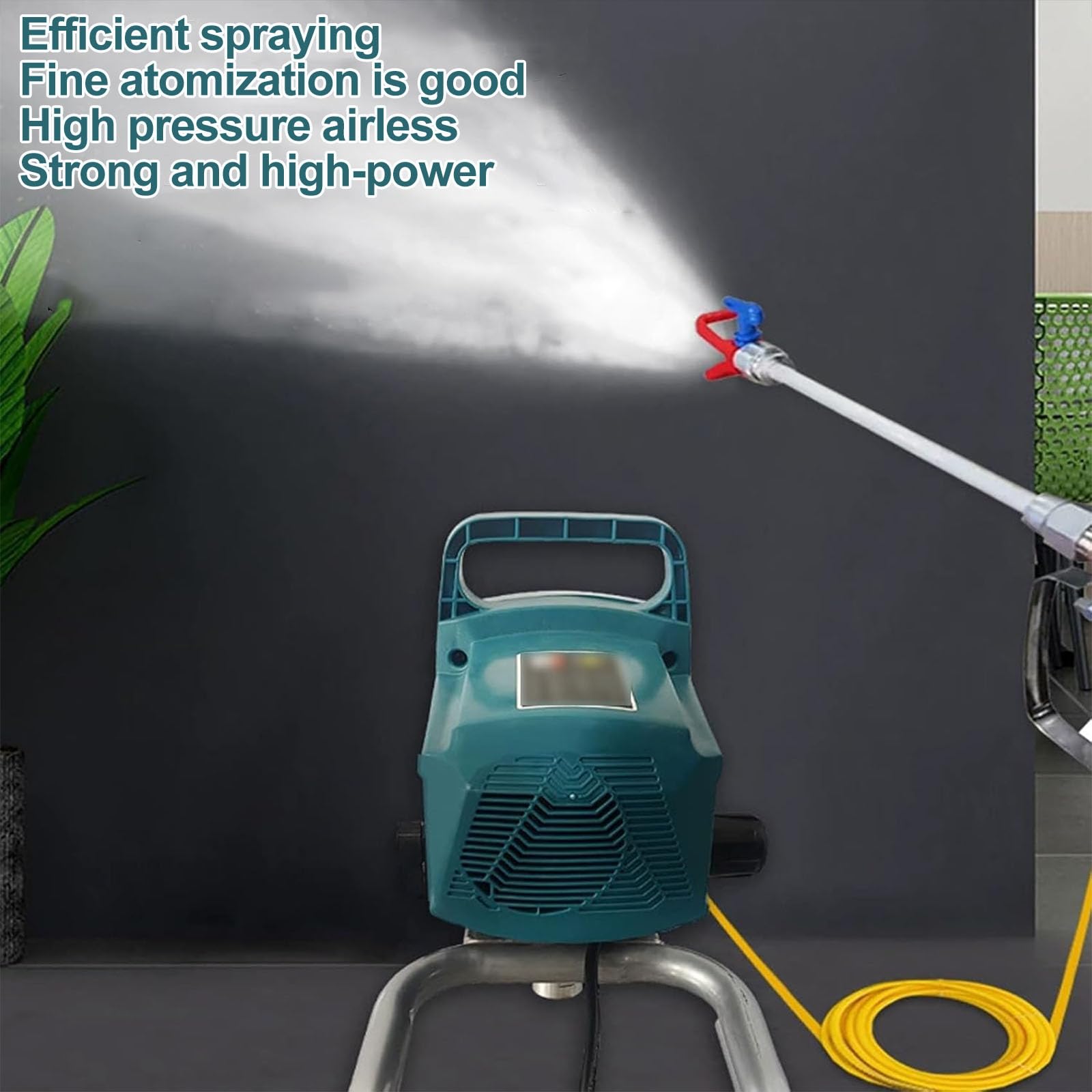 Bezpowietrzny Pistolet Do Malowania 950 W, Elektryczny Pistolet Do Malowania Z Przedłużką, Przepływ 2,5 L/min, Regulowane Ciśnienie, Do Stosowania Wewnątrz I Na Zewnątrz Domu, W Garażu