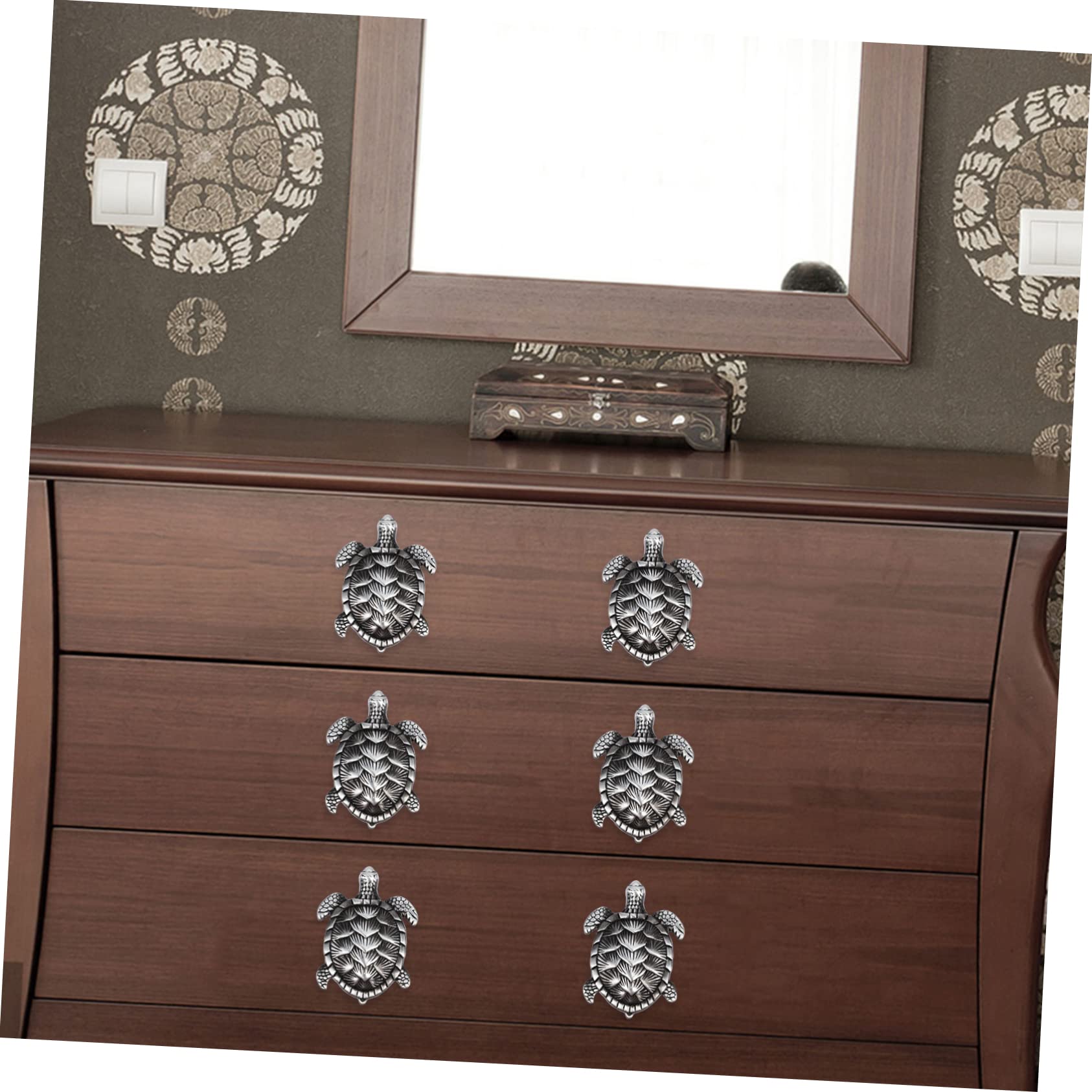 DOITOOL Turtle Shaped Cabinet Door Handles Zinc Alloy Cartoon Drawer Pulls for Cupboards Wardrobes Shoe Cabinets 2 Pieces Easy Install - Image 4