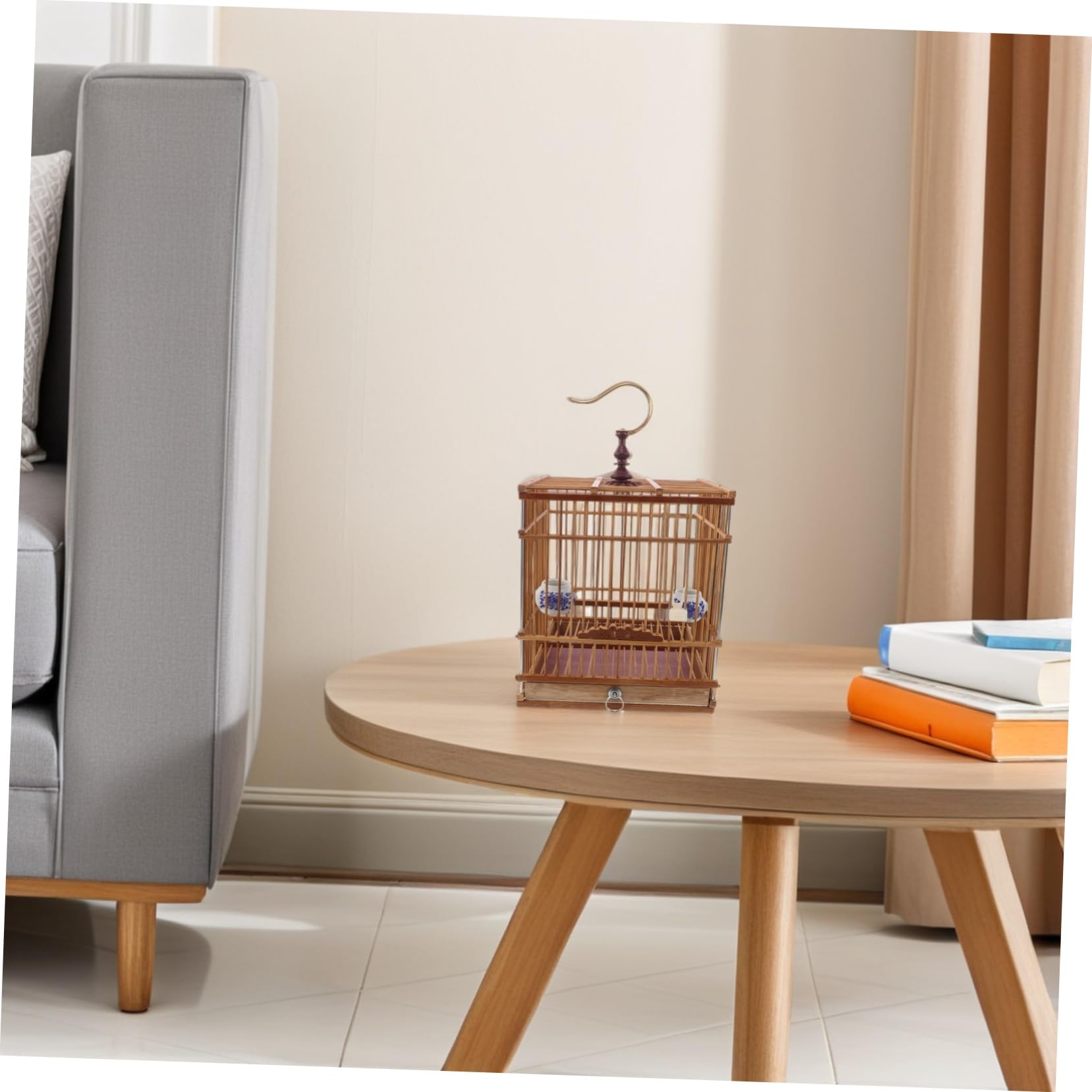 BESPORTBLE Cage à Oiseaux Bambou Habitat Rectangulaire pour Perruches Et Inséparables Support Décoratif pour Jardin Et Balcon