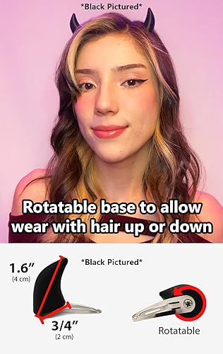 Vista 2 de Lil Devil Clip-on Horns (Red)