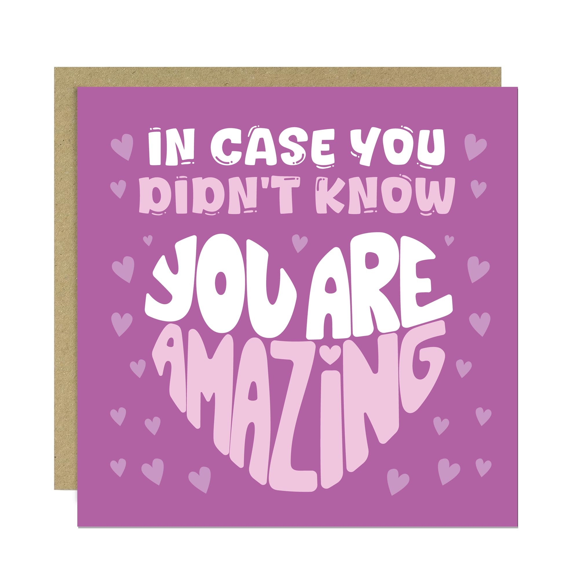 RED OCEAN Inspirational and Postivite Greeting Card You Are Amazing Motivational Card for Him Her Mum Sister BFF Bestie Birthday Thank You Card With Kraft Envelope