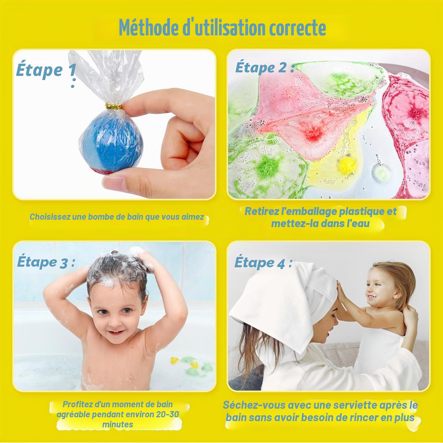 Lot de 30 bombes de bain pour enfants avec jouets à l'intérieur, bombes de bain moussantes naturelles et biologiques avec surprise phosphorescente à l'intérieur, cadeau parfait pour anniversaire