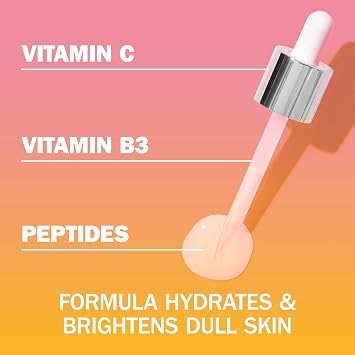 Olay Vitamin C Max Brightening Face Serum, Vitamin C Face Serum with Peptides, Brightening Face Serum for Radiance, Even Tone, Antioxidant Facial Serum for Glowing Skin, 1.3 Fl Oz