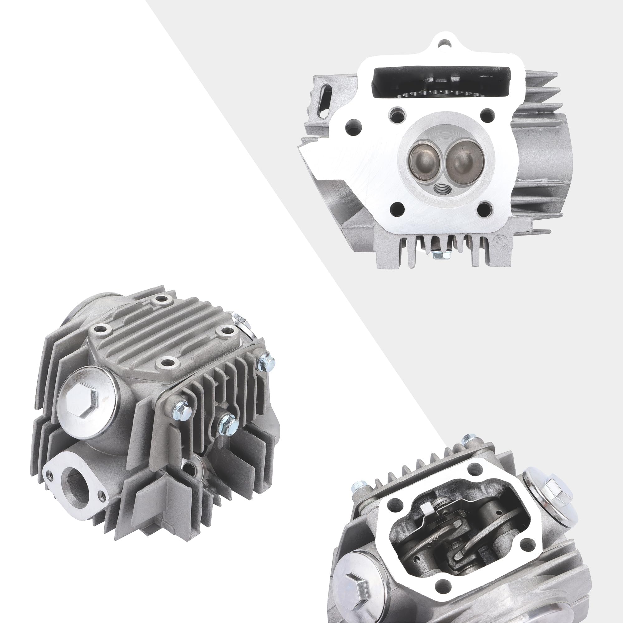 GOOFIT Ensamblaje de la Cabeza del Cilindro de 52,4 mm para 4 Tiempos 110cc ATV Go Kart Scooter