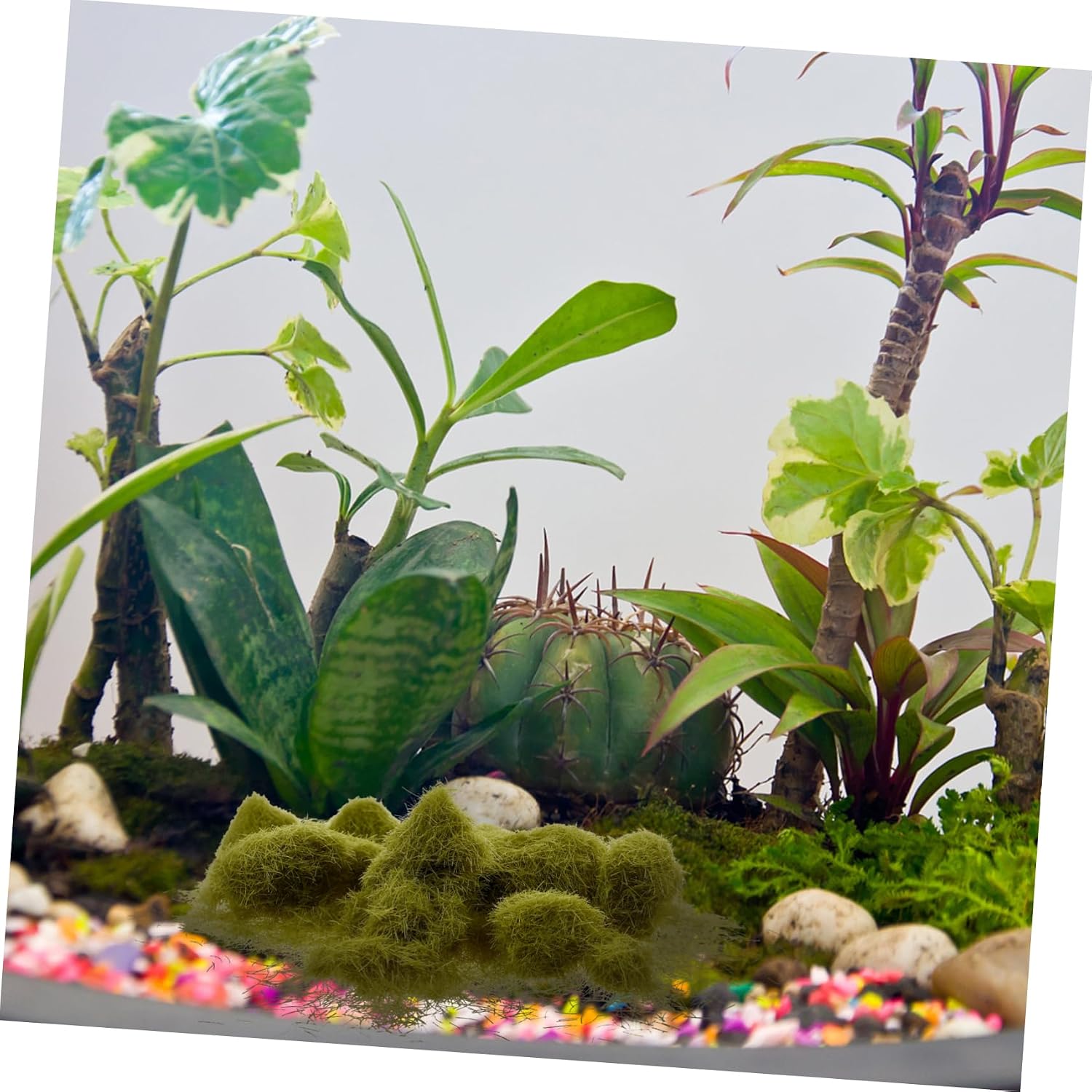 Lifelike Decorative Moss for DIY Projects Versatile Faux Moss for Home Office Garden Decor Easy Care for Terrariums Crafting Bottle