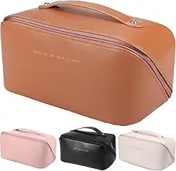Bolsa Necessaire Feminina Organizador Maquiagem Viagem Blogueira cosméticos Bolsa Cosmética-Lene (Marrom)