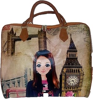 حقيبة يد للنساء والبنات من الجلد تصميم عصرى وأنيق