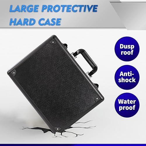 Miniatura 5 de Funda rígida con espuma de 14 x 10 x 5.5 pulgadas, funda para cámara con espuma de ajuste personalizado, apto para uso de drones, cámara