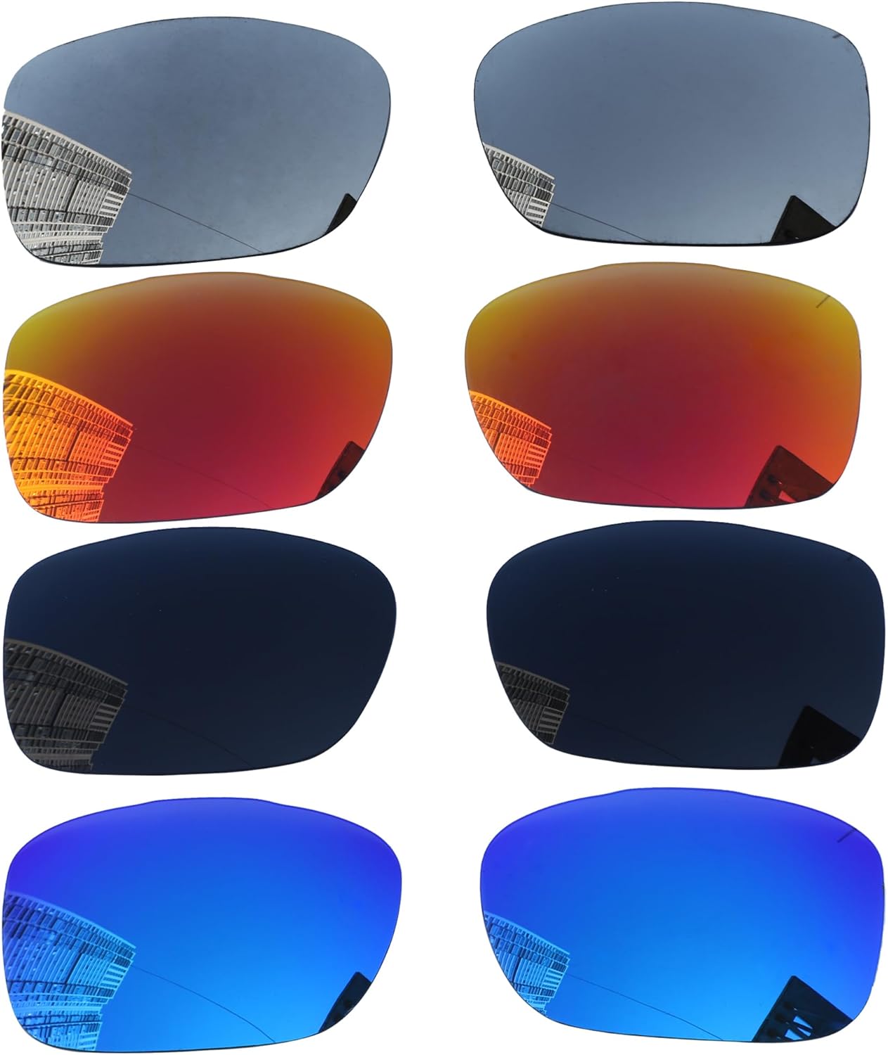 Acefrog 4 Pairs Polarized Replacement Lenses for Oakley TwoFace OO9189 Sunglasses, Perfectly Fit, Shatterproof, Anti-scratch, Value Pack