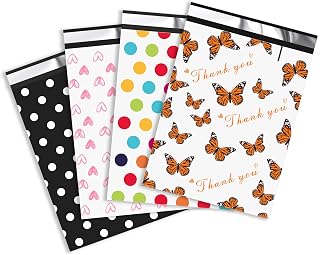 JinRuiKJ Mailers - 6x9 Poly Mailers Variety Pack of 100, 25Pcs Each Color, Strong Adhesive Shipping Bags for Clothing, Durable Thick Mailing Envelopes with Self Seal