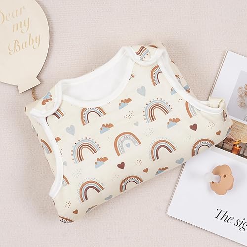 Miniatura 3 de Saco de dormir de algodón para bebé recién nacido de 6 a 12 meses, 2.5 tog, saco de dormir grueso y cálido de algodón para bebés de 0 a 3 años (M)