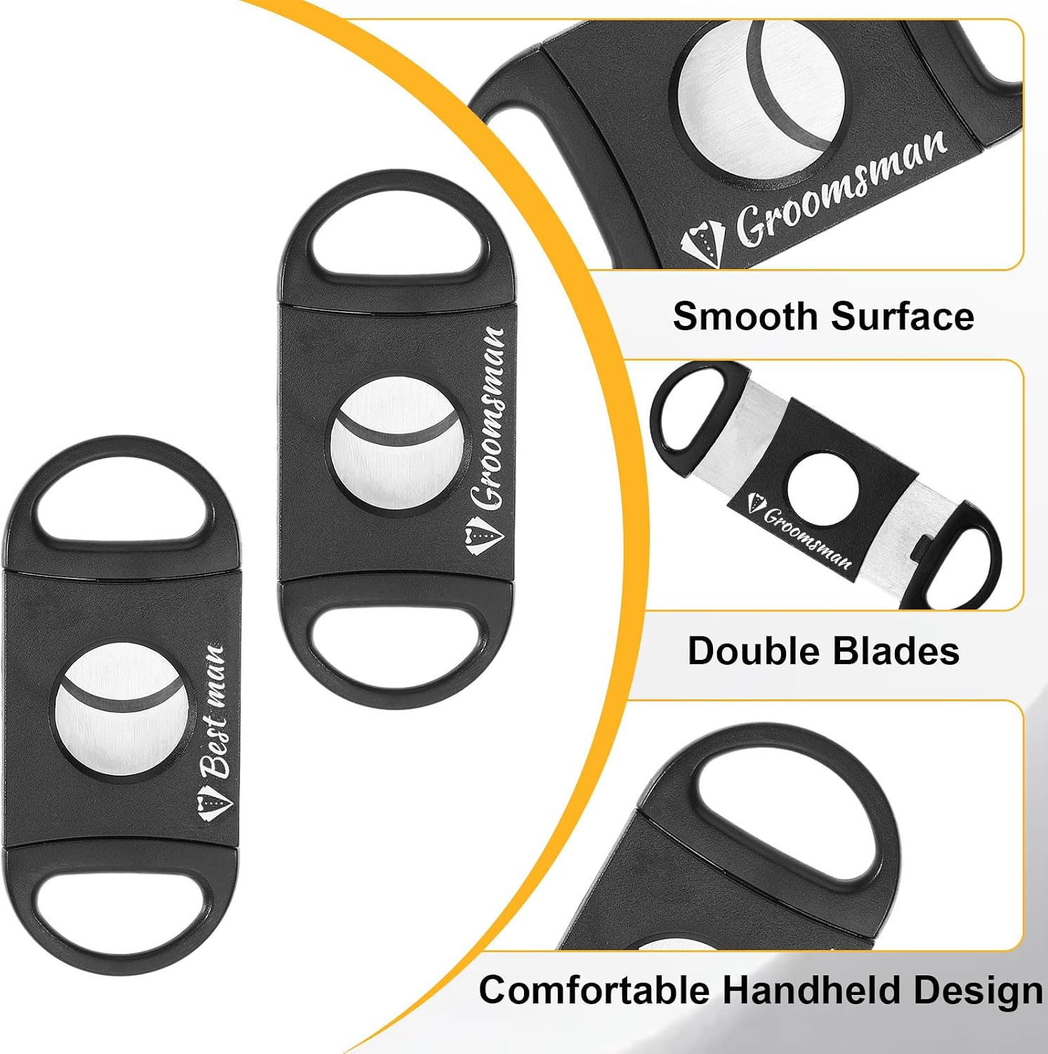 12 Pcs Groomsmen Gifts, Groomsmen Proposal Gift Stainless Steel Cutter, Portable Best Man Groomsman Gifts for Bachelor Party Favors Wedding Favors (11 Groomsman and 1 Best Man)