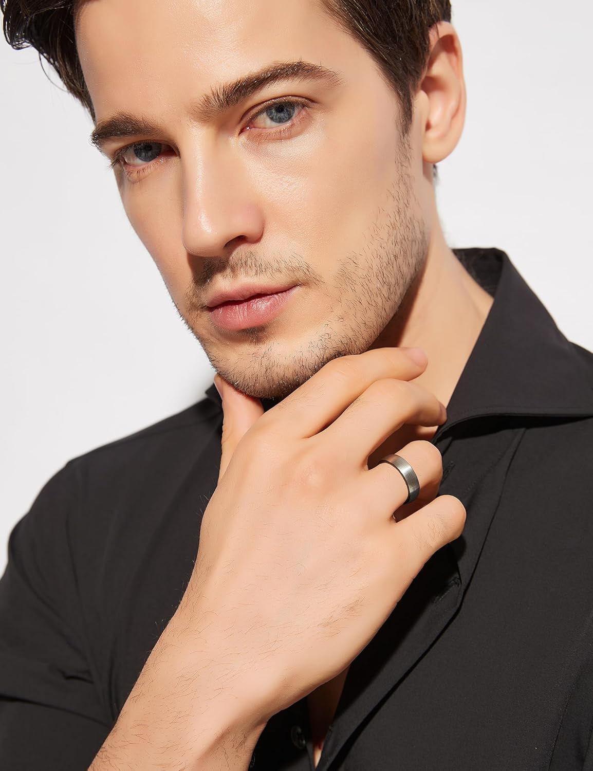 Greenpod 6mm Tungsten Wedding Rings Band for Men Women Silver/Black Two Tone Engagement Rings Comfort Fit Size 6-13 - Image 5