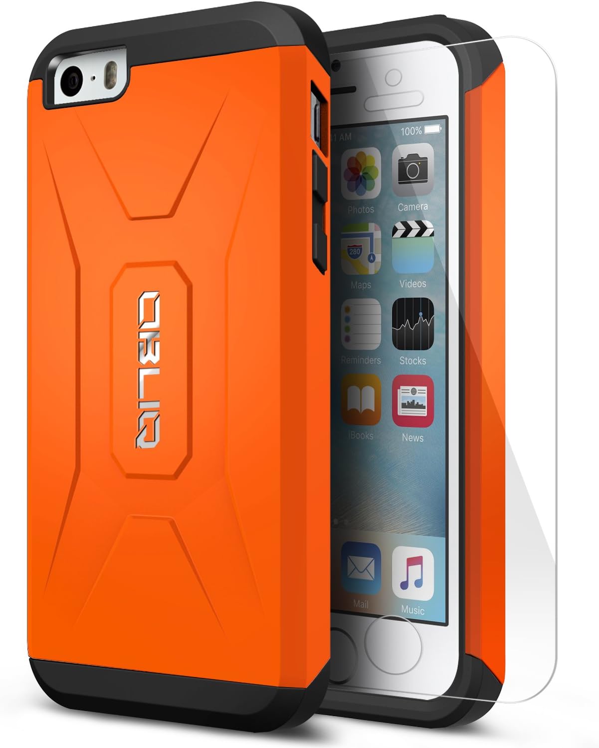 iPhone 5S Case, Obliq [Heavy Duty][Xtreme Pro][Orange] w/ HD Screen Protector - Premium Slim Fit Dual Layered Hard Tough Protection Case for Apple iPhone 5S & iPhone 5