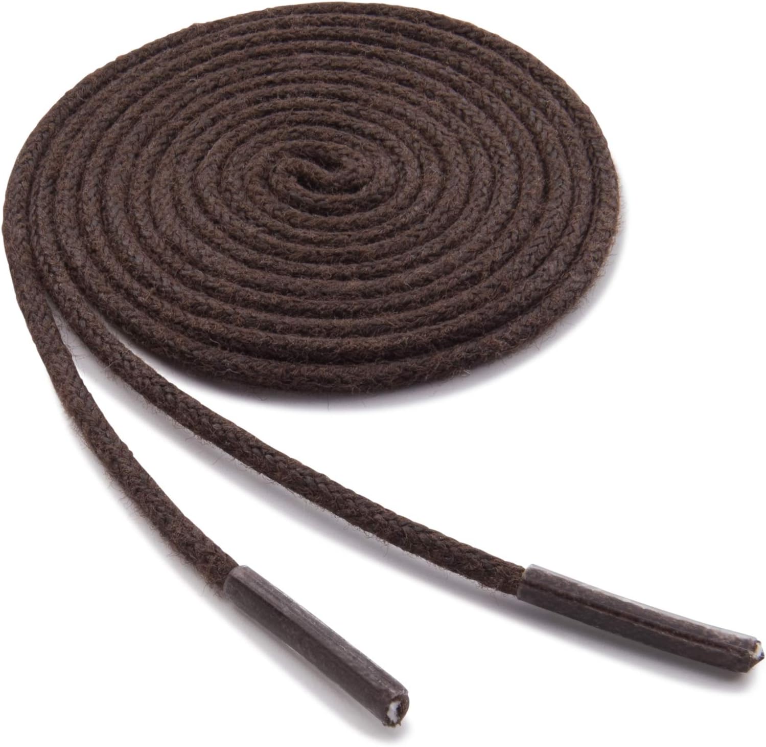 OrthoStep Waxed Extra Thin Dress Round Shoelaces 2 Pair Pack - Made in the USA