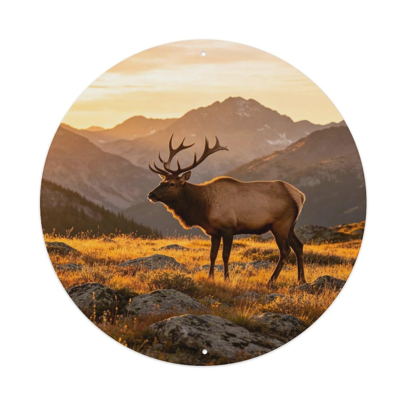 Rocky Mountain Elk Metal Tin Sign Plaque