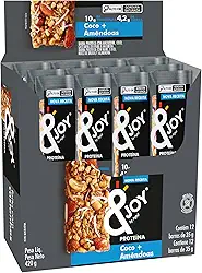 &Joy Barra De Proteína Enjoy Coco E Amêndoas 35 G 12 Unidades