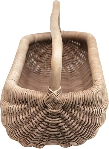 Miniatura 4 de Creative Co-Op Cesta de ratán tejida a mano con asa, natural