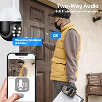 SV3C 2db Kültéri PTZ Biztonsági Kamera, 1080P WiFi IP Kamera, 360° Automatikus Követés, Színes Éjjellátás, Hangfelvétel, Mozgásérzékelés, 24 5