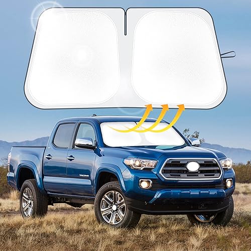 Miniatura 7 de Parasol para parabrisas de automóvil compatible con Toyota Tacoma 2016, 2017, 2018, 2019, 2020, 2021, 2022, 2023, 2024, 2025 y 2026, accesorios
