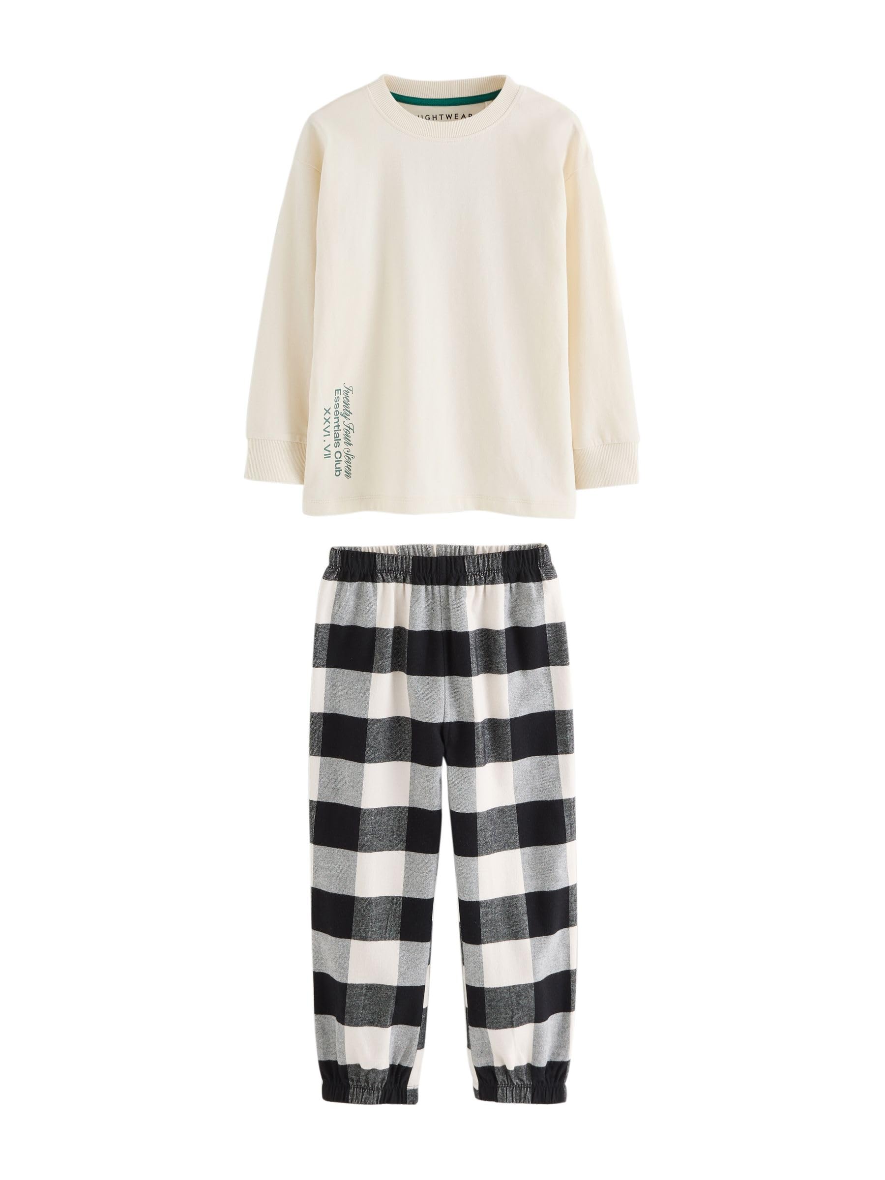 NEXT Garçon Pyjamas tissés à Carreaux, Lot de 3 | Coupe standard, Taille mi-haute, 100 % coton