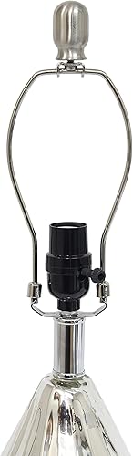 Miniatura 6 de Elegant Designs LT3319-GRY Lámpara de mesa con ondulación cromada con pantalla gris