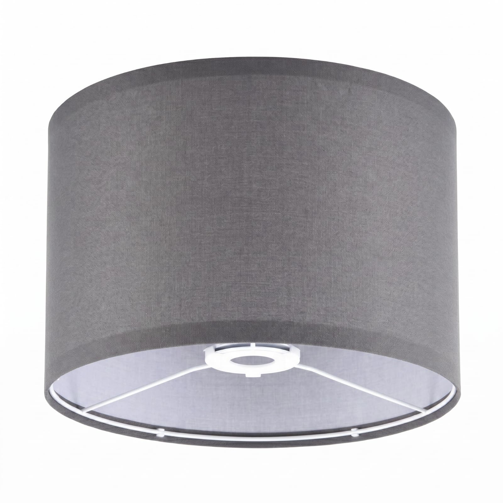 Weewooday 10 Inch 1 Set Fabric Lampshade for Ceiling Lights, Table Lamps and Floor Lamps, with E27 to E14 Adapter Ring, Modern Linen Lamp Shades for Living Room, Bedroom, Home Decoration (Dark Grey)