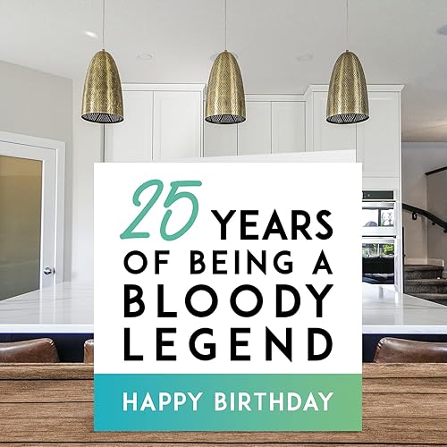 Miniatura 3 de Divertida tarjeta de cumpleaños número 25 para hombres y mujeres  Being A Legend  Tarjeta de feliz cumpleaños número veinticinco y veinticinco para