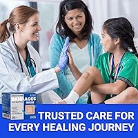 Vista 7 de Vendajes grandes impermeables de 2 x 2 pulgadas de espuma de silicona para cuidado de heridas de piel sensible, almohadilla cohesiva adhesiva