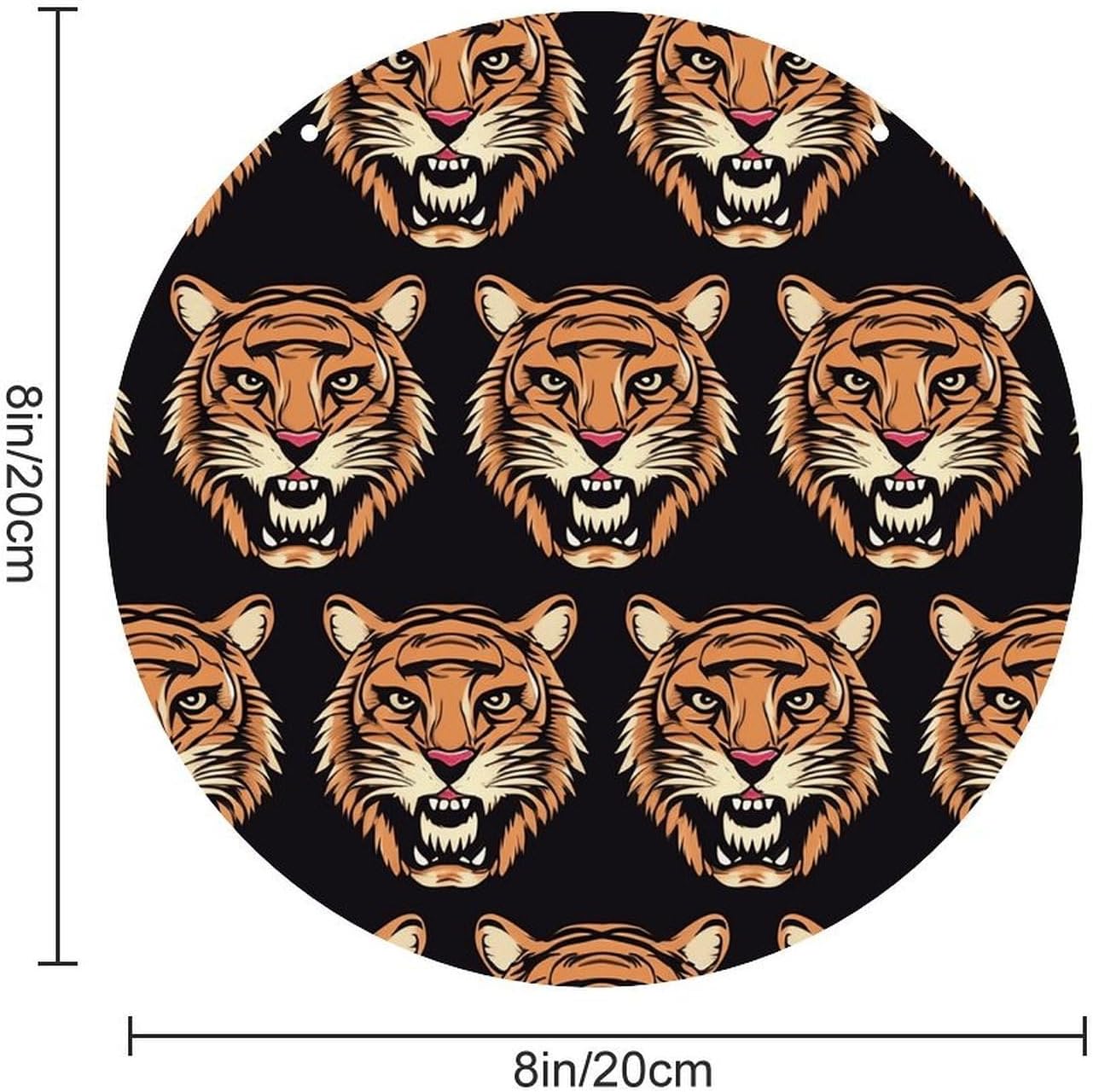 Tiger Head Pattern Round Acrylic Keychain Blanks Clear Circle Acrylic Ornament Blanks for DIY Crafts Keychain Pendant Jewelry Making