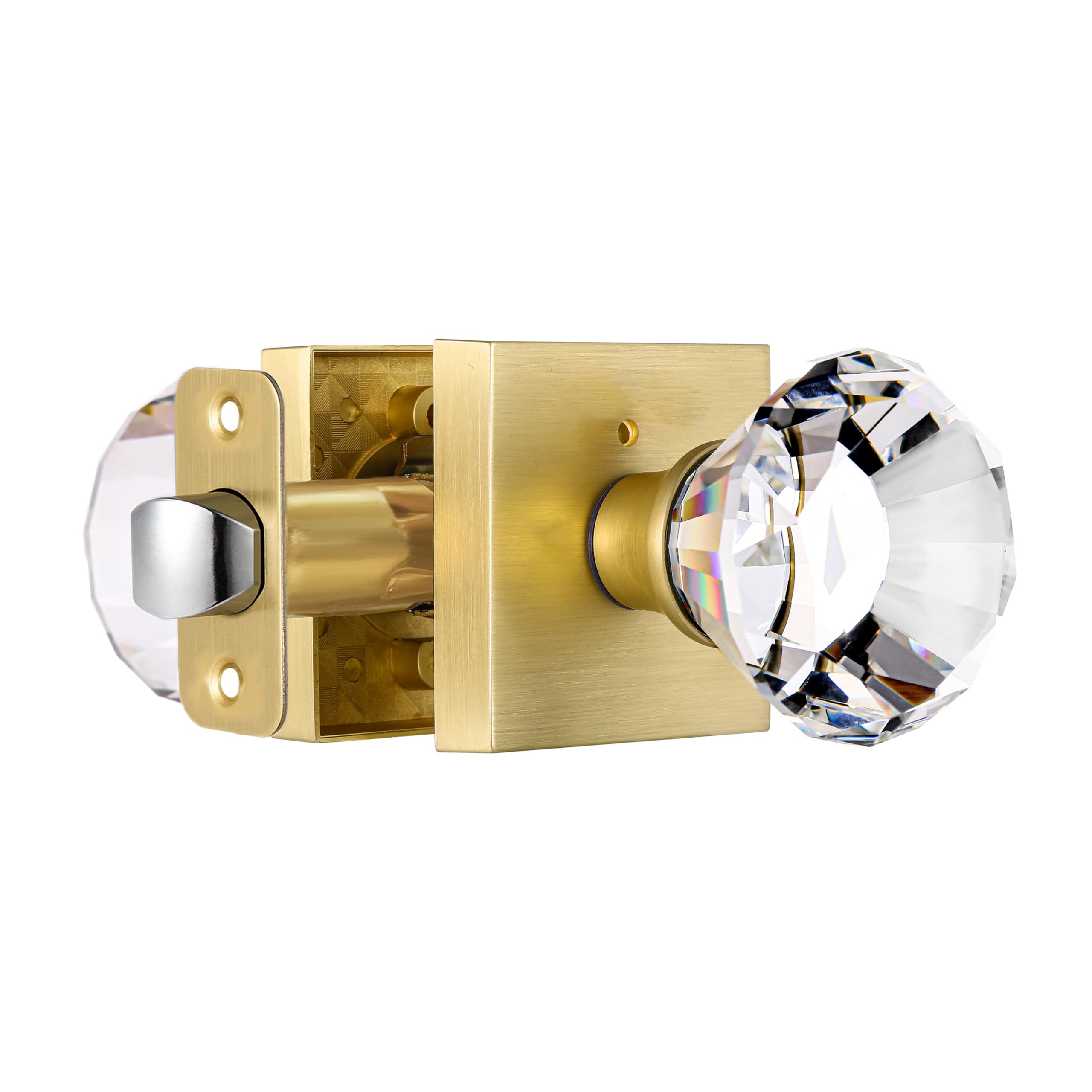 Gold Glass Door Knobs - Privacy & Style -8 Gold Glass Door Knobs - Privacy & Style -8