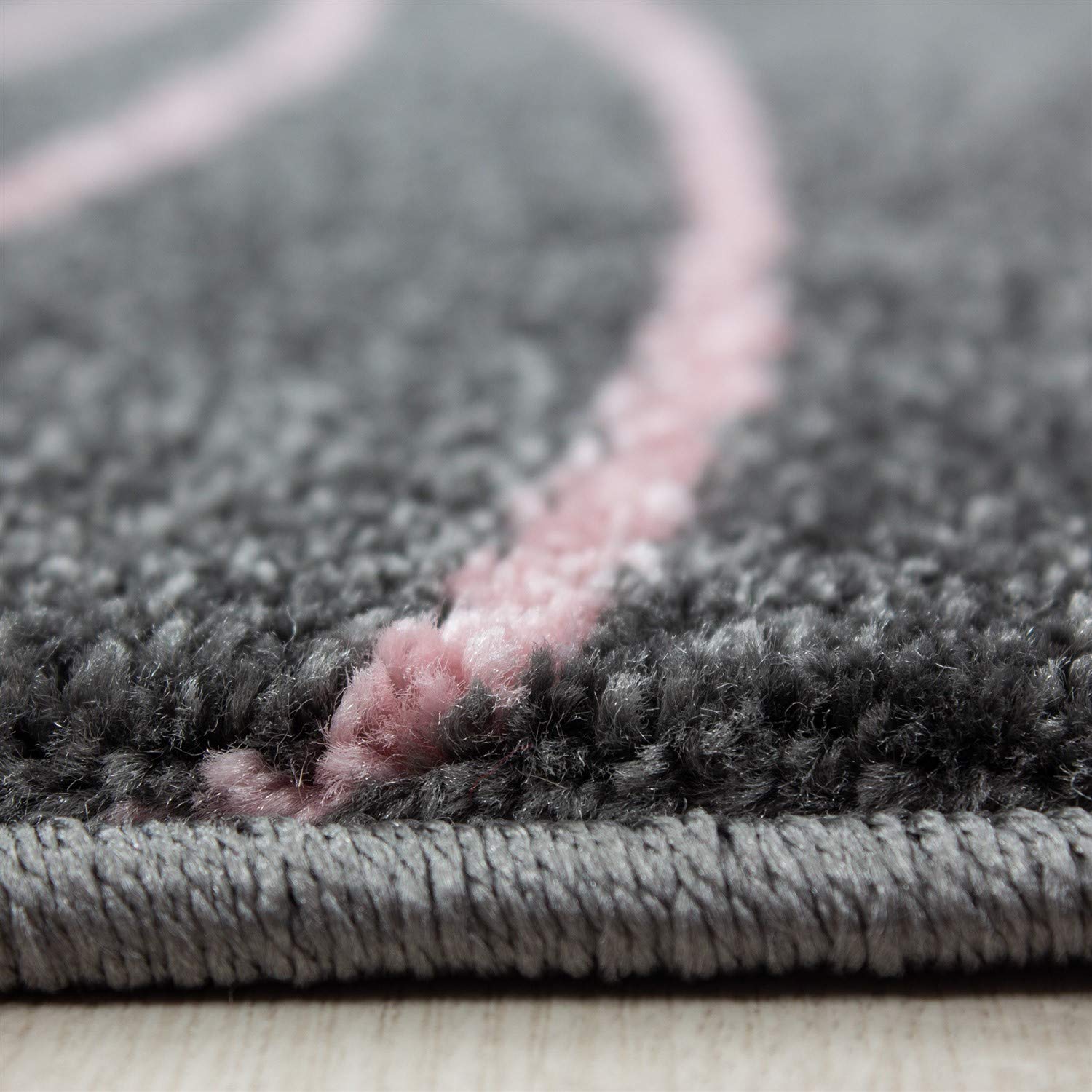 Carpetsale24 Tappeti per Bambini, Colore Rosa, Disegno a Stella, 112893, Tappeto Rettangolare, Tappeti Camera dei Bambini, 140 x 200 cm