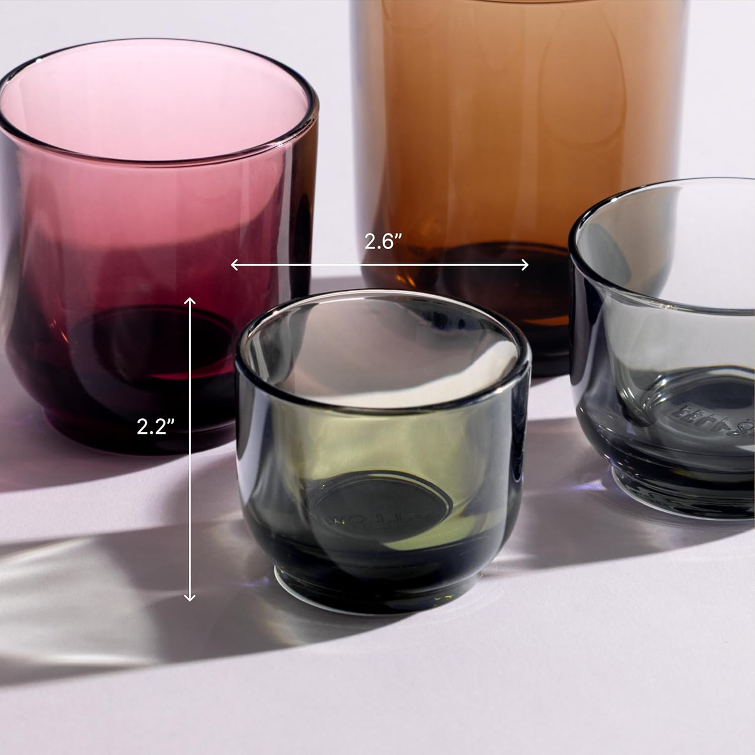 Fellow Pirch Espresso Shot Glass 3.5 oz Set of 2, Amber Artisanal Espresso Cups, Handcrafted Soda Lime Glass – Heat Retaining, Dishwasher & Microwave Safe for Latte Art & Coffee