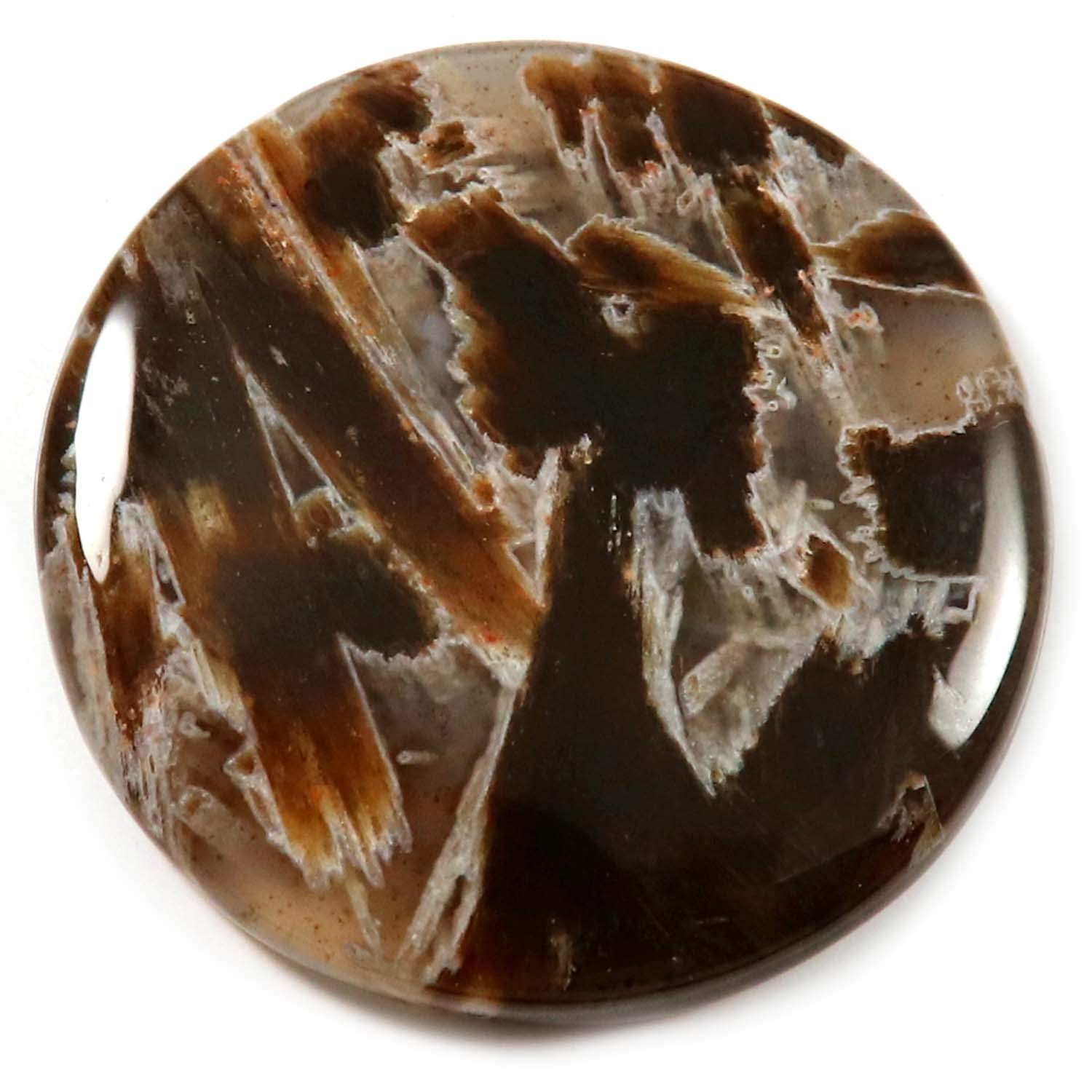 Stick Agate Round Cabochon Natural Meditation Healing Gemstone 54.5cts QT81-image-28