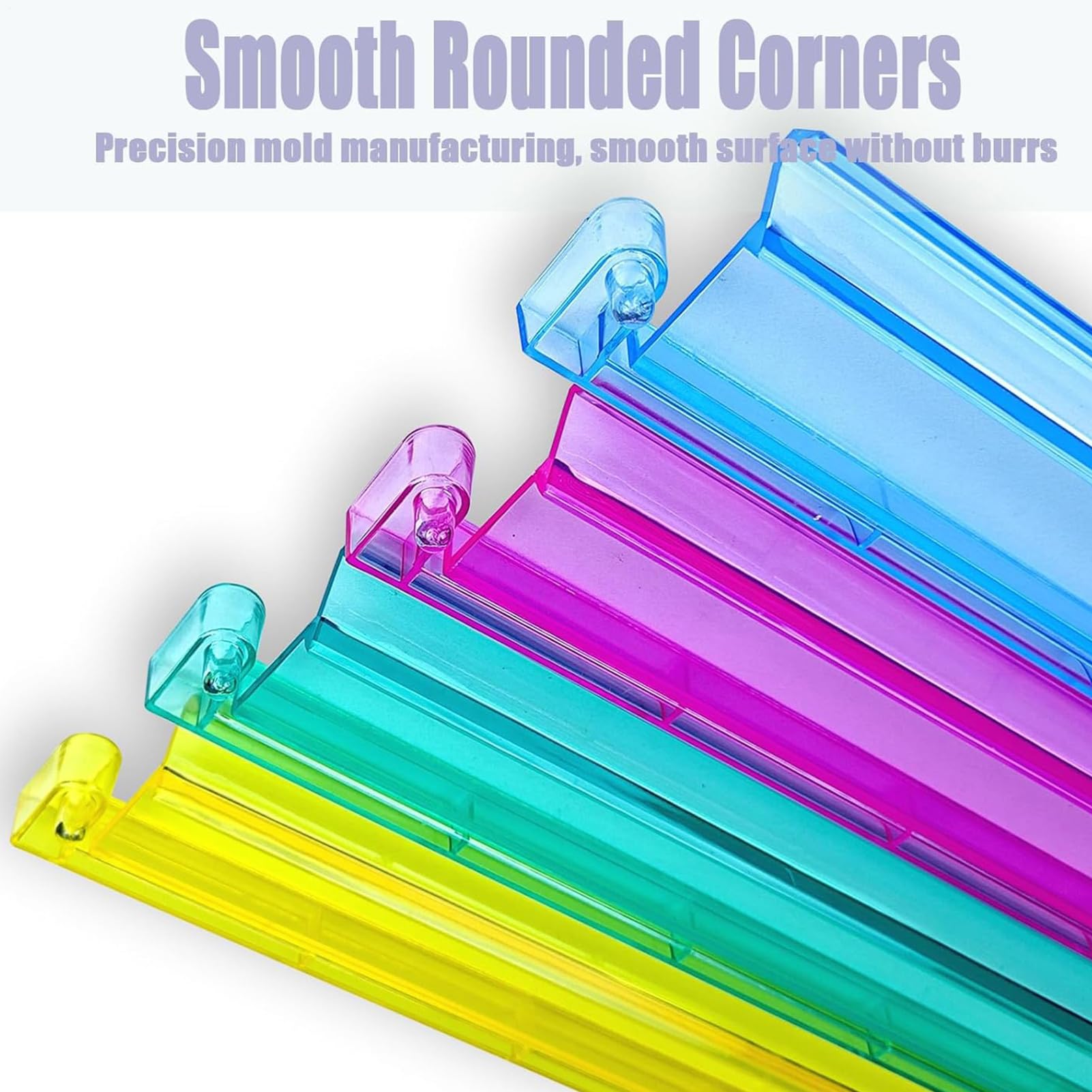 Mah Jongg Racks - Poussoirs Transparents Pour Supports De Mahjong, Ensemble De 4 Plateaux De Rangement En Carreaux Acryliques Pour Train Mexicain, Dominos Et Plus Encore 18,7 X 3,2 X 1,2 Pouces