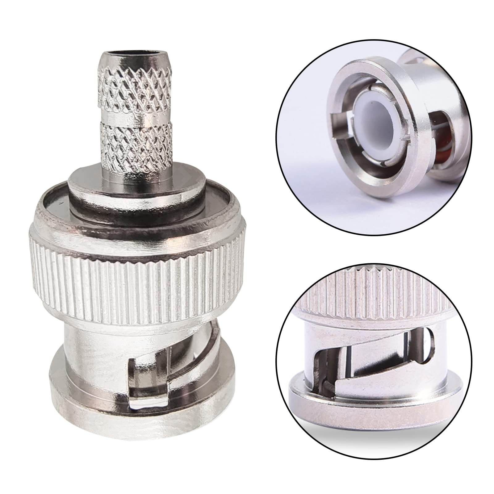 Lotto 30 Connettori RF N Maschio Crimpare Per Cavi RG58, RG142, LMR195, RG400