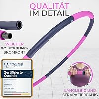 SummerFan Hula Hoop Karika Kezdőknek 1,5 kg Rózsaszín Összecsukható Fitness Karika Felnőtteknek Fogyáshoz 100 cm 6