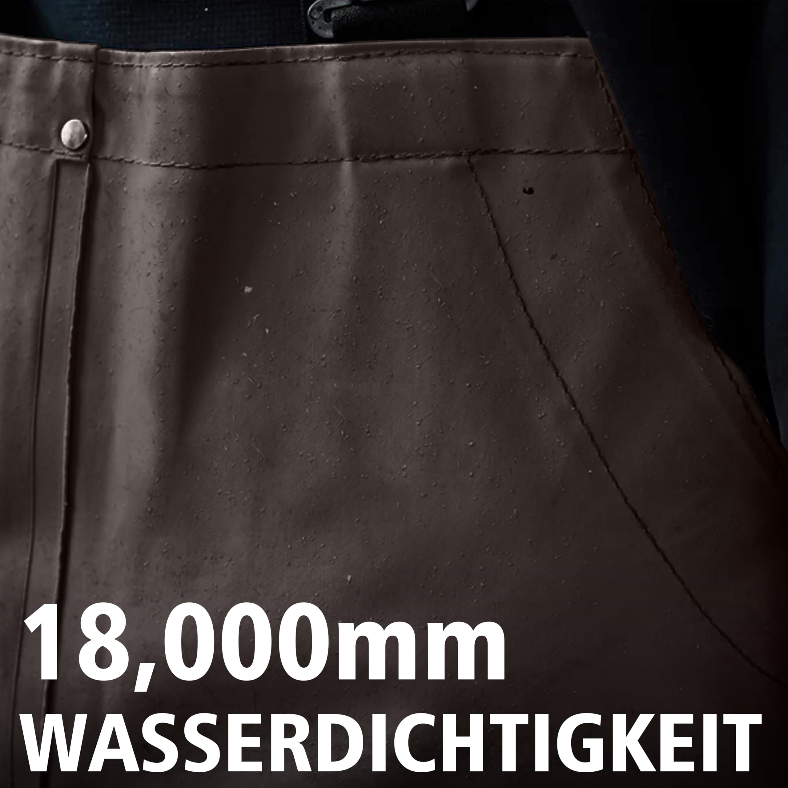 Regenhose Herren Kommerzielle Fischerei - 0.70 mm PVC Extra Heavy Duty 18.000 mm Wasserdicht|Angelhose Brigg 44 Pro Industry Grade 009