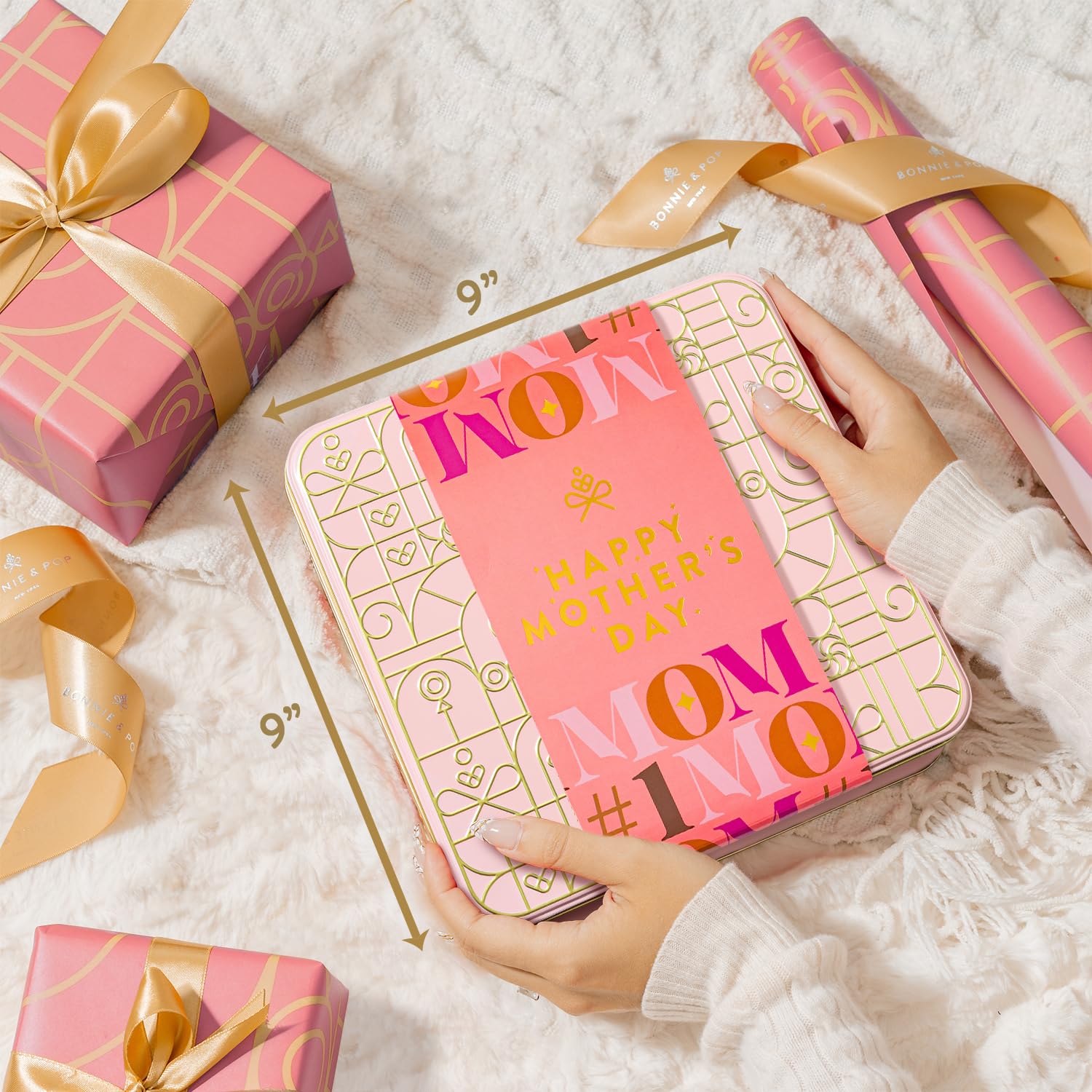 Mothers Day Day Gift Basket, Chocolate and Nut Snack Box for Men and Women, For Mom, Women, Her, Wife, Mother, Romantic, Bonnie and Pop