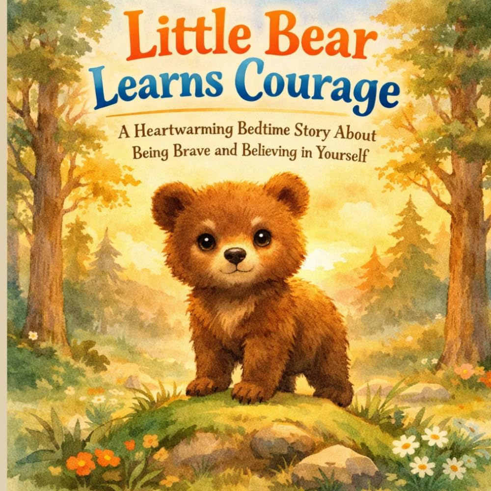 Little Bear Learns Courage: A Gentle Bedtime Story About Bravery, Confidence, and Growing Up – A Heartwarming Picture Book for Kids Ages 3-6