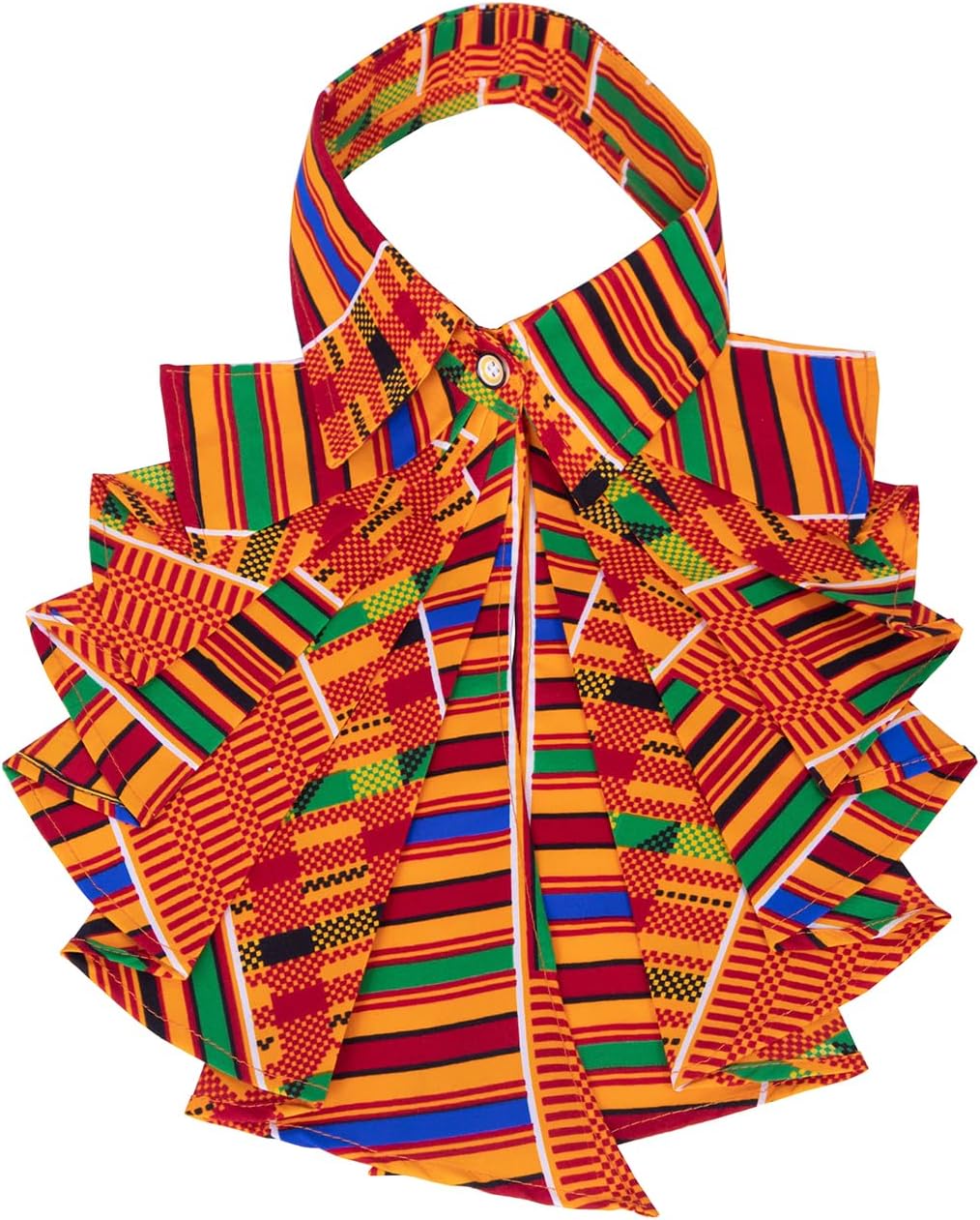 African Fake Collars for Women Blouse Bows Classic Kente Multicolor False Collar