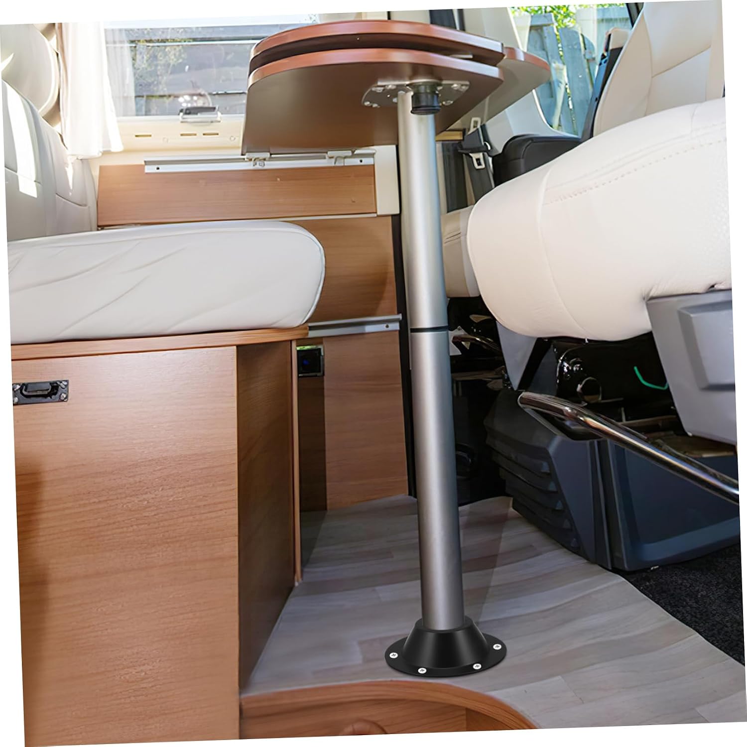 2Pcs Rv Table Base Mount Camper Table Base with Sleek Finish Space Saving Design Secure Mounting for Rvs and Campers Versatile and Compact Table Leg Base for Minimalist
