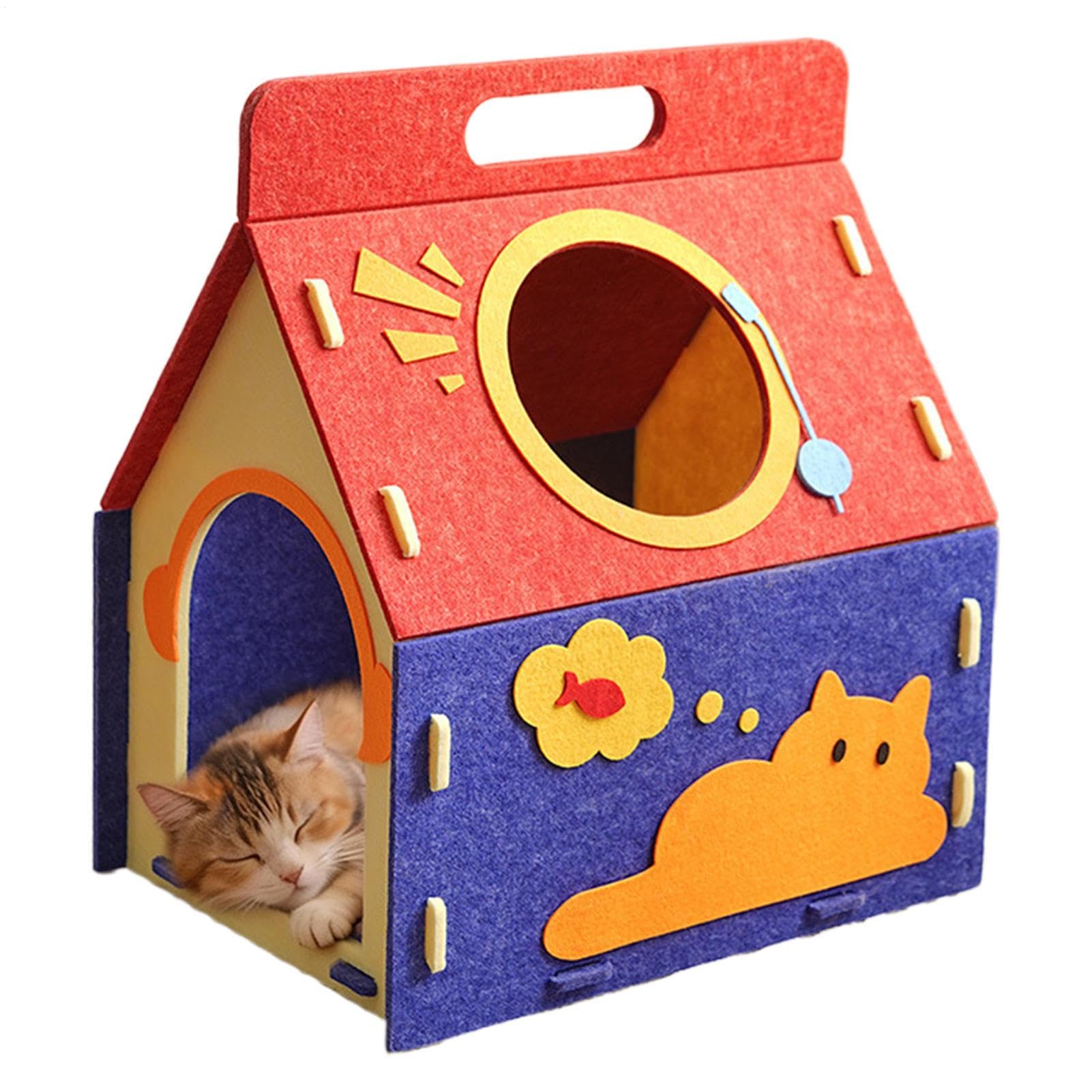 Cuccia Chiusa Adatta A Gatti Cuccia Chiusa per Animali Domestici | Moderno Con Forma Di Tana Per Piccoli Animali Per Cuccioli Gatti e Cani per Interni Casa Soggiorno Inverno