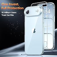 Vista 60 de TAURI Funda magnética 2 en 1 transparente para iPhone 14 Pro, compatible con Magsafe [no amarillenta] con protector de pantalla, protección de grado