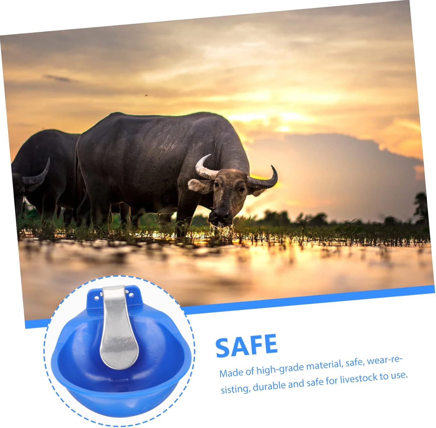Totority Automatic Drinking Fountain Livestock Tank Cow Water Feeder Poultry Drinker Farm Water Bowl