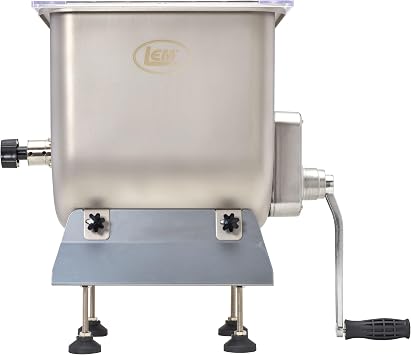 LEM Products BigBite 50 Pound Capacity Fixed Position Meat Mixer, Stainless Steel, Motor or Grinder Not Included